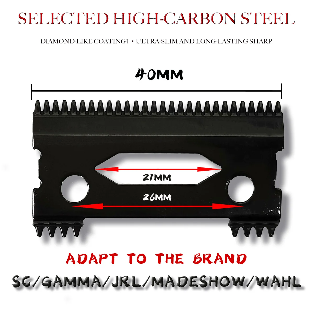 2024 лезвие для машинки для стрижки волос со стальным алмазным покрытием и текстурой дракона 440C SC, перезаряжаемая машинка для стрижки волос, Сменная головка