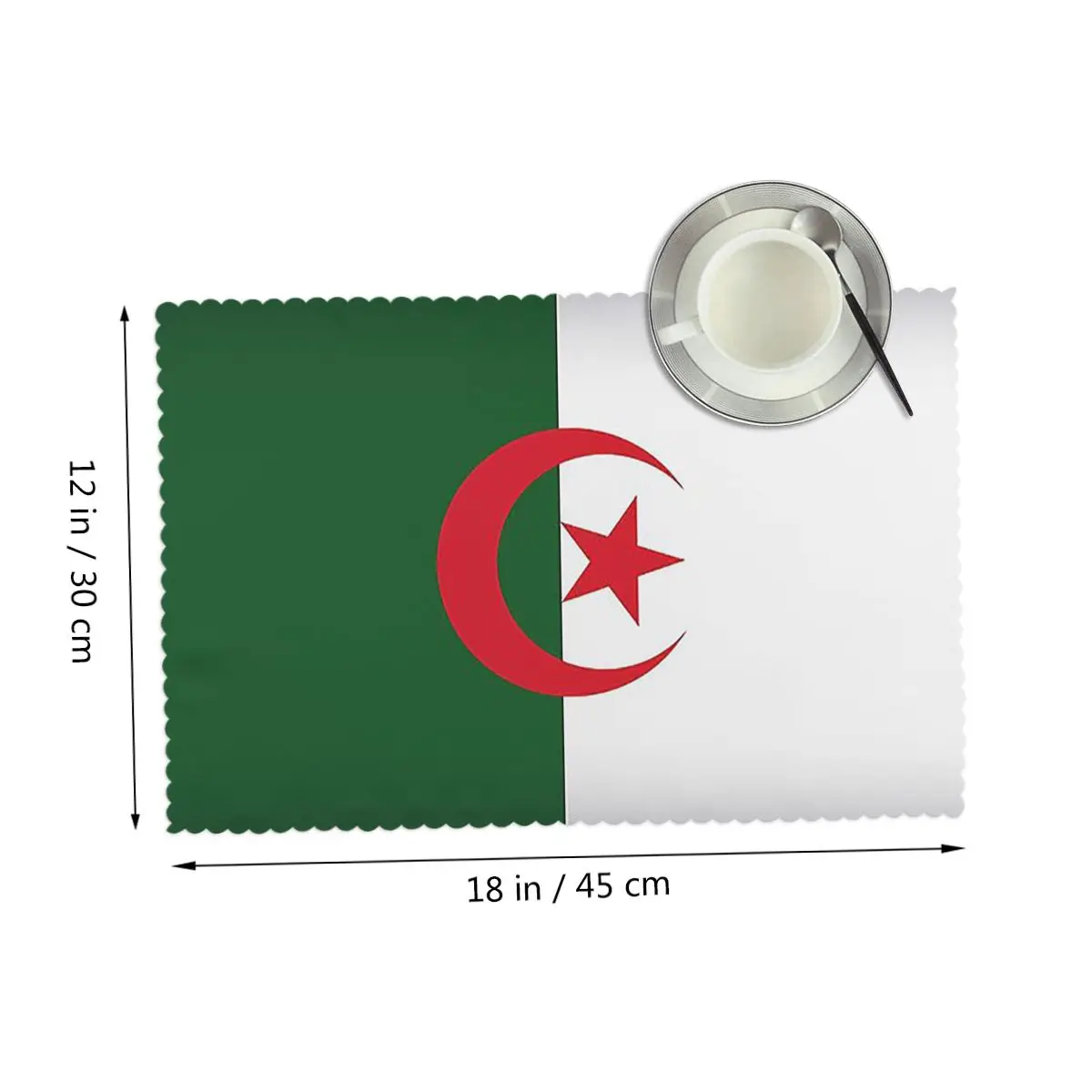 Algeria Official Flag Of Algeria Placemat Heat Resistant Plate Mat for Dining Table Bowl Coaster Home Decor Absorbent Mats