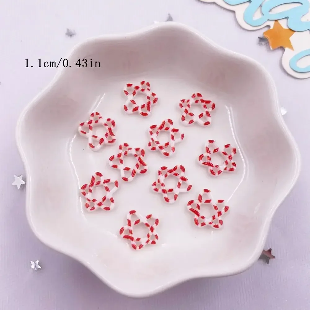 50pcs Resin Colorful Christma Nail Art Decor Santa Claus Snowman Fruit leaves Magic wand Flatback Rhinestone DIY Scrapbook Decor