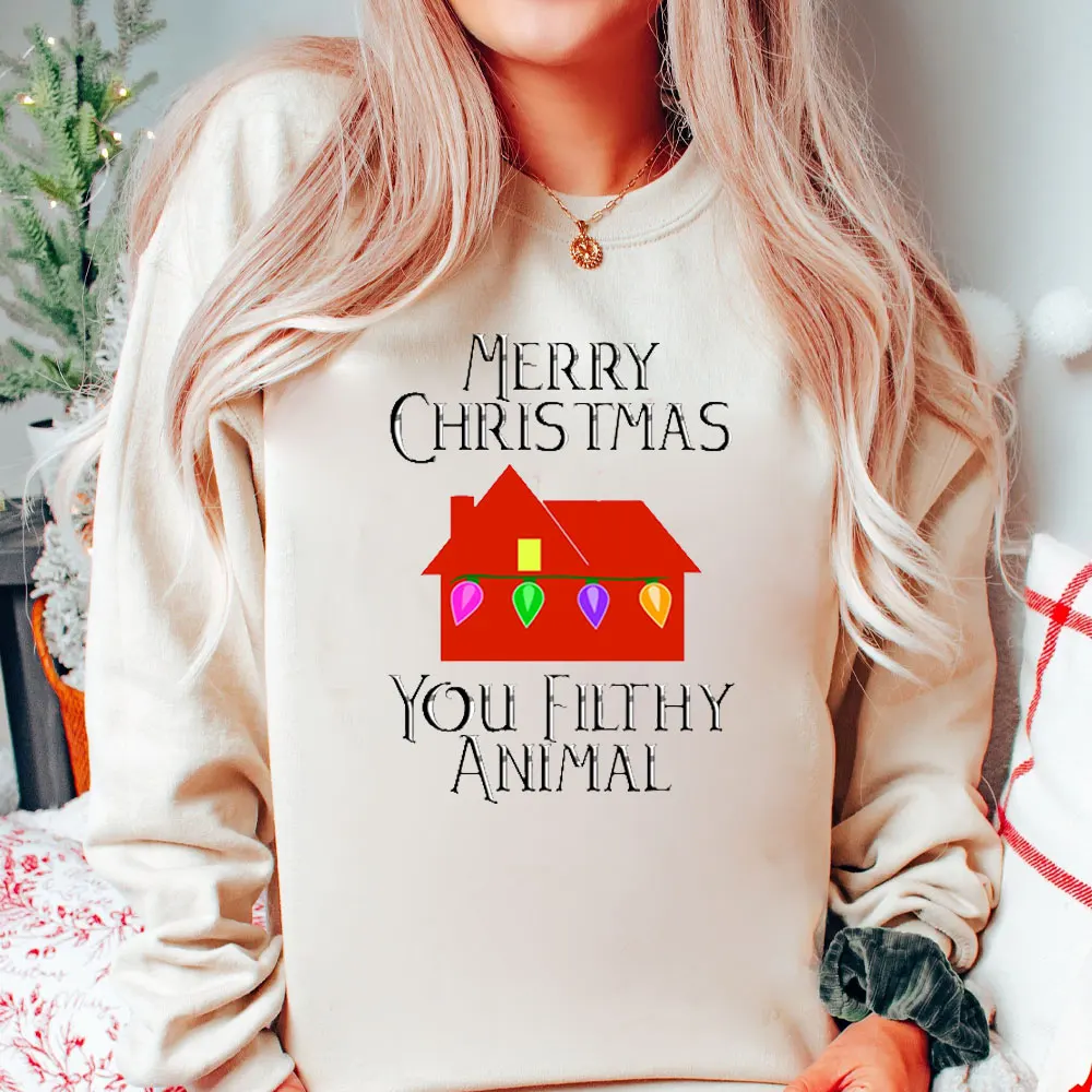 MERRY CHRISTMAS YOU FITHY ANIMAL Movie Home Alone Christmas Ya Sweatshirts Men Women's Y2k Clothes Funny Autumn Tops Hoody