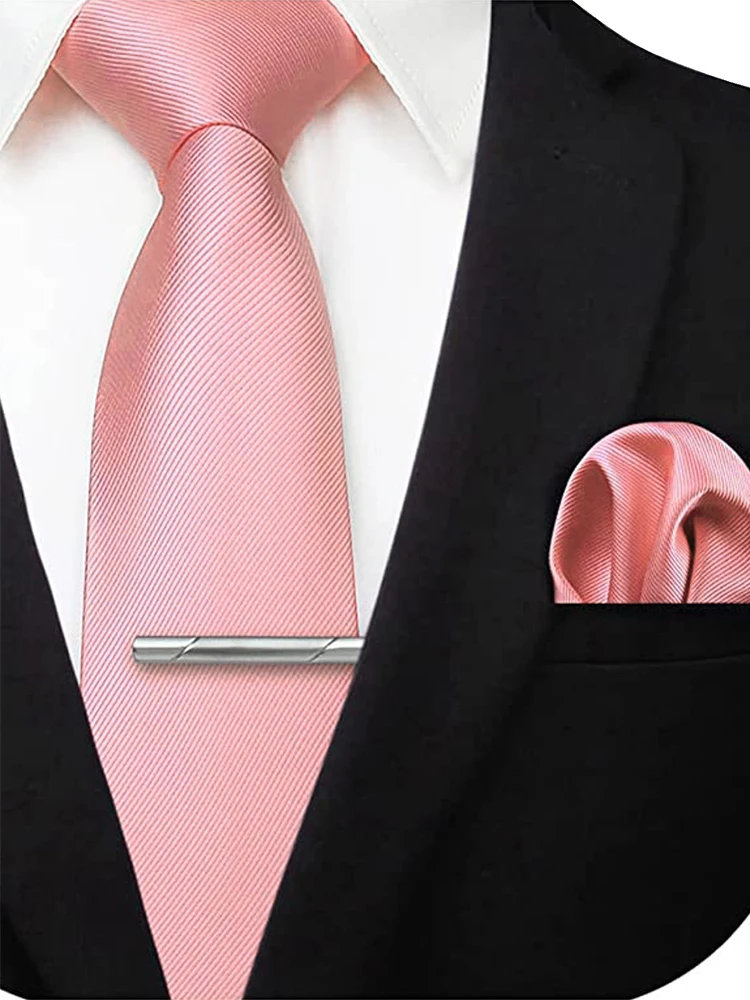 JEMYGINS Solide Grün Blau Männer Mode Krawatte Taschentuch Krawatte Clip für Smoking Zubehör Klassische Seide Luxus Krawatte für Mann Geschenk – Detail 28