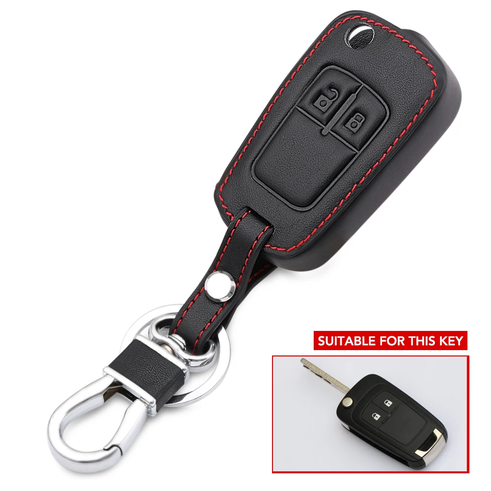 Leather Key Cover Car Key Case For Opel Insignia Astra J Zafira Corsa D Mokka Meriva For Chevrolet Aveo Prism Spark Trax Cruze