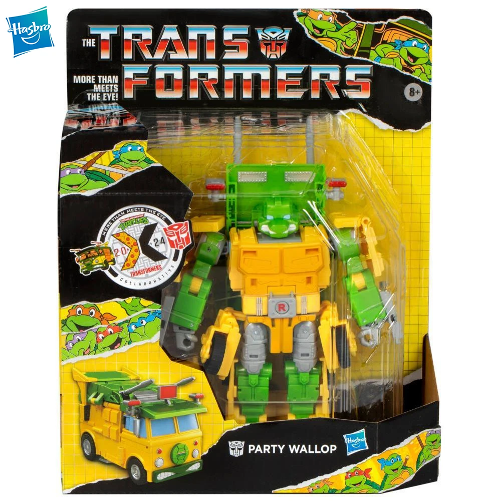 

[In-Stock] Hasbro Transformers Collaborative Teenage Mutant Ninja Turtles Party Wallop 17.5cm Collectible Action Figure Toys