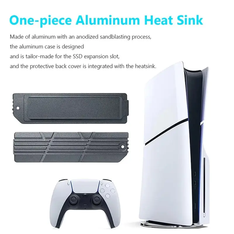 HOT!A72T For PS5 SLIM/Pro SSD Game Console Heatsink With Thermal Pads M. 2 SSD Extension Slot For 2280 M. 2 Nvme SSD