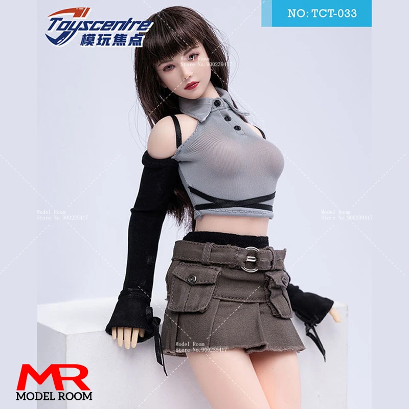 Toyscentre TCT-033 1/6 Scale Strapless T-shirt Work Skirt Hot Girl Clothes Model Fit 12'' Female Soldier Action Figure Body Doll