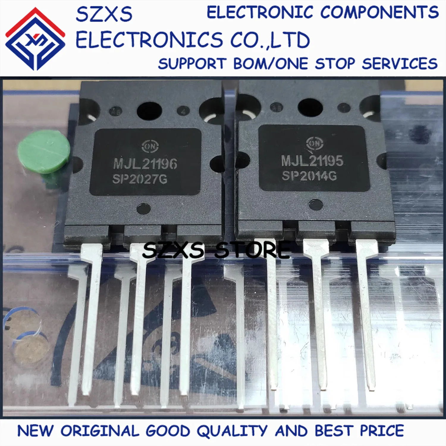 New Original 2Pairs MJL21195 + MJL21196 TO-264 Audio Amplifier Transistor In Stock Electronic Components Good Quality