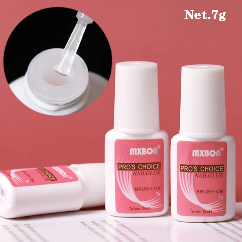 1/5/10PCS Quick Drying Nail Tips Glue Super Strong Nail Rhinestones Glue 7g/bottle Nail Bond Brush On Nail Glue 4 Press On Nails