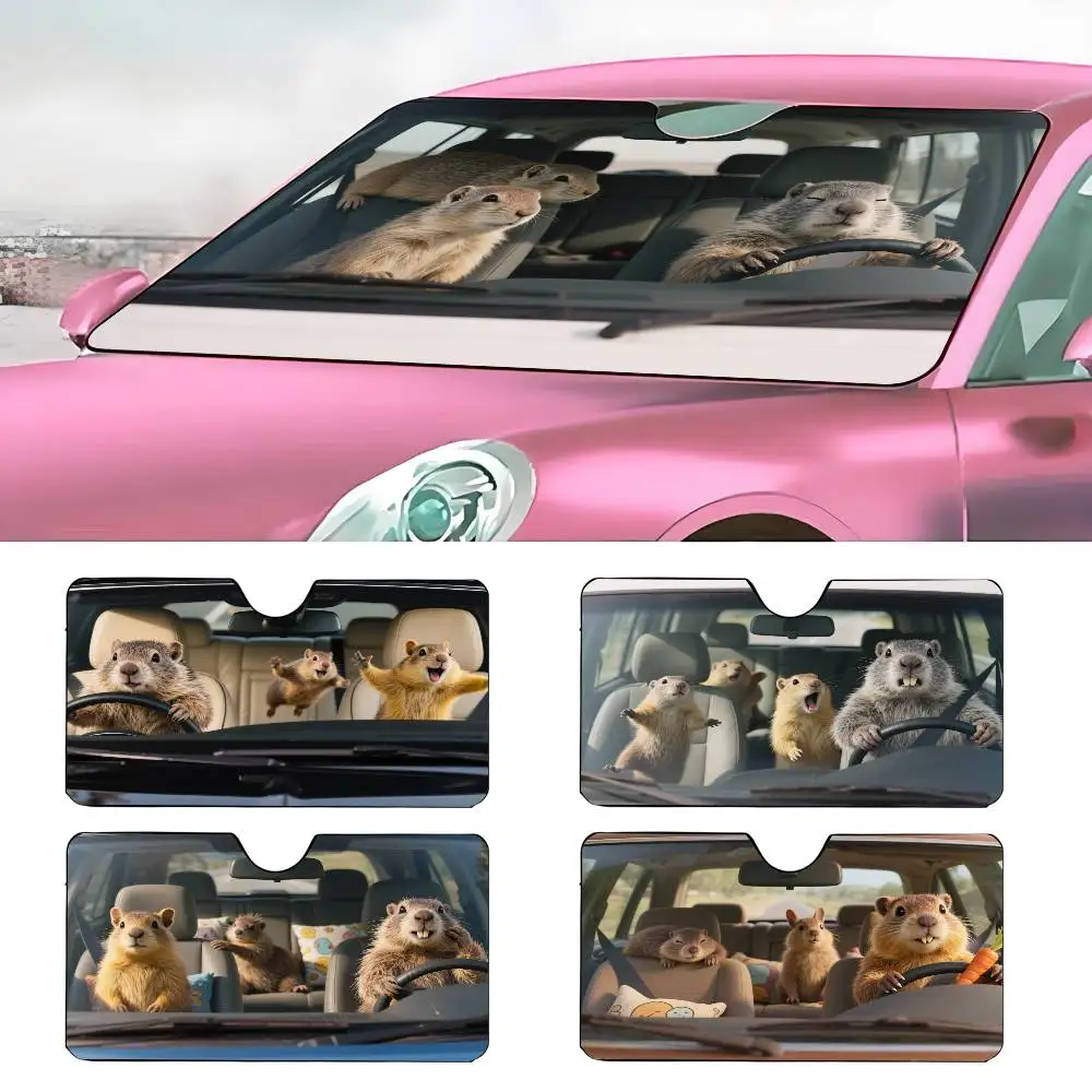

Funny Drive prairie dog Cute Car SunShade Parasol Car Windshield Sun Shade UV Protection and Interior Cooler