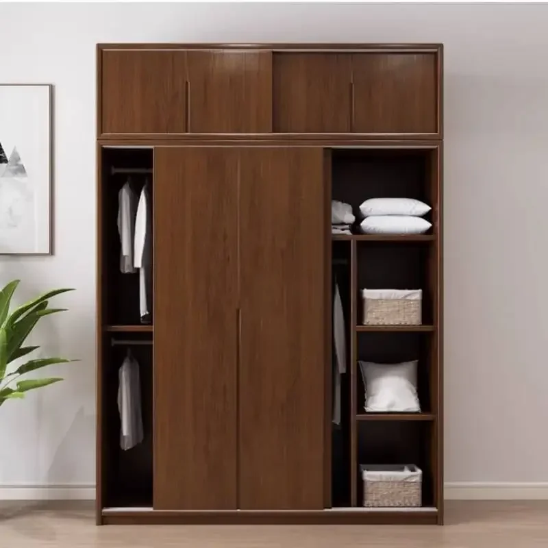 Wardrobes Glass Doors Orgnizer Wooden Display Wardrobe Bedroom  Furniture