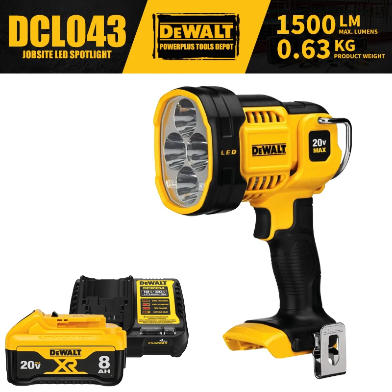 

Набор DEWALT DCL043, макс. 20 в, рабочее помещение, портативный светильник, 1500 лм, с зарядным устройством