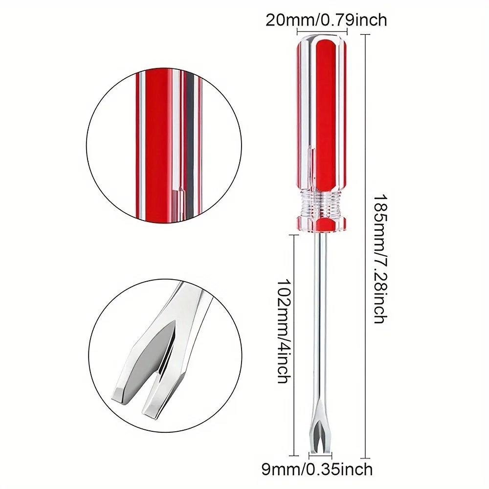 3pcs Curved V-Tip Nail Puller Screwdriver Set for Easy Nail Removal Essential Hand Tool Kit for Quick Repairs