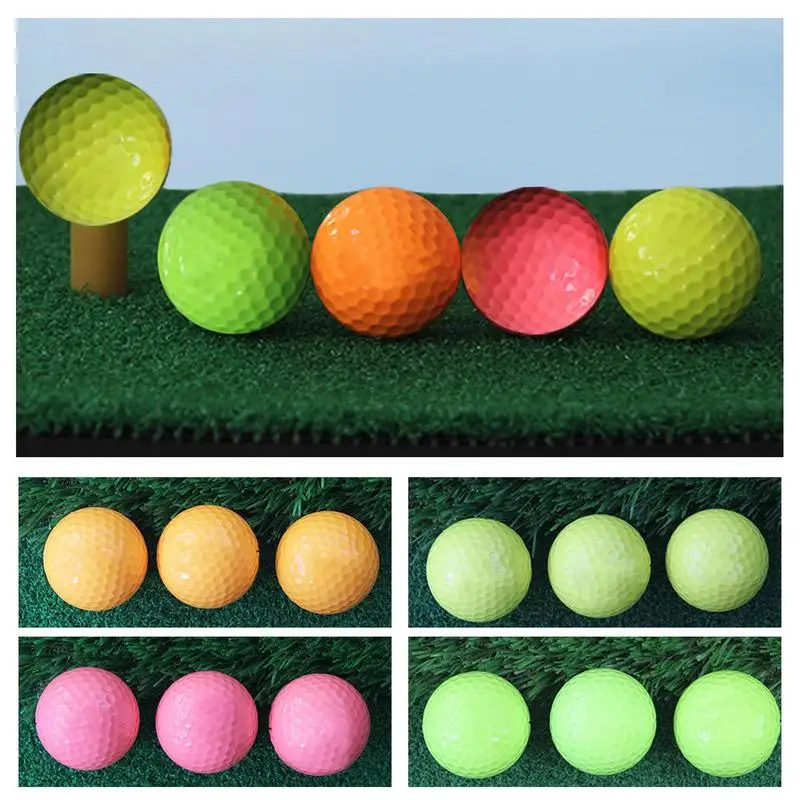 Palline da allenamento per golf Palline da golf colorate 12X Palline da golf Palline da golf a doppio ponte Palline da golf a doppio strato Palline da golf professionali alte