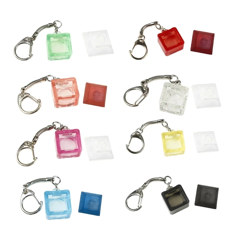 1pc Switches Tester Transparent Keychain Pendant with DSA Keycap for Testing Mechanical Keyboard Switches Stress Relief Toy