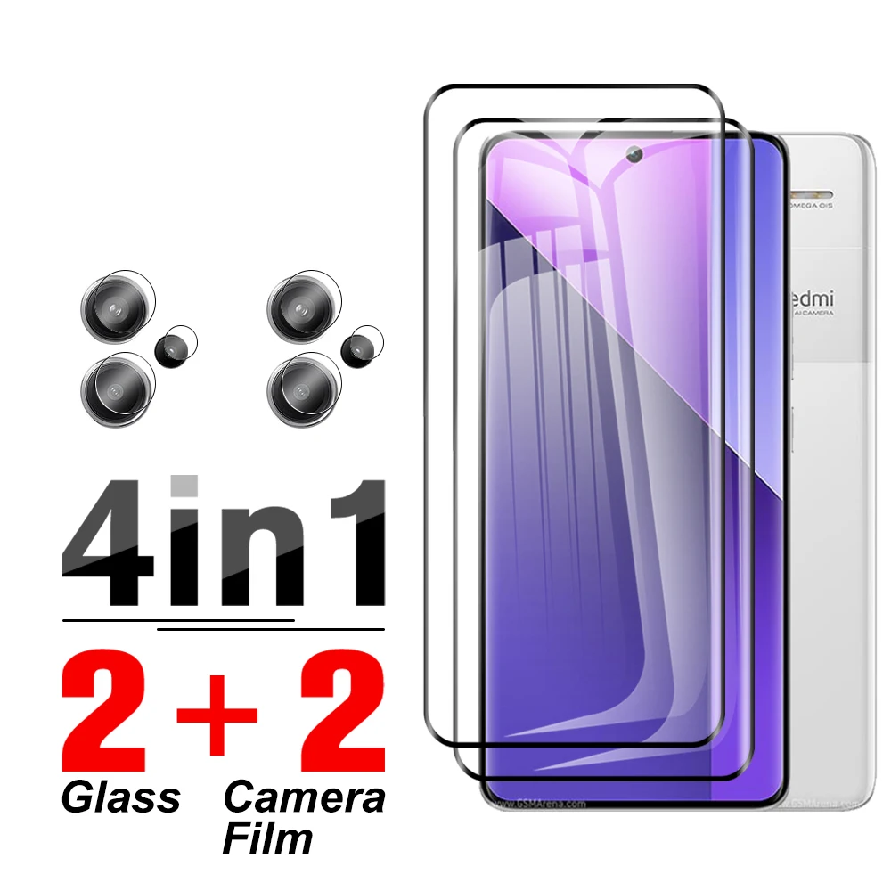 4in1 Camera Glass For Xiaomi Redmi Note 13 Pro Plus 5G 2023 20D 3D Curved screen protector Readmi note13 proplus 6.67 inches