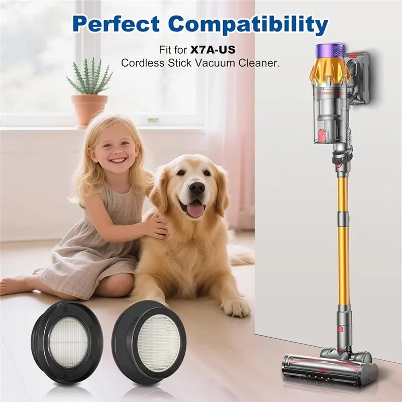 مرشحات HEPA البديلة X7A- 3 قطع لـ Sunsare X7A لـ Fieety مكنسة كهربائية لاسلكية لملحقات التنظيف المنزلي