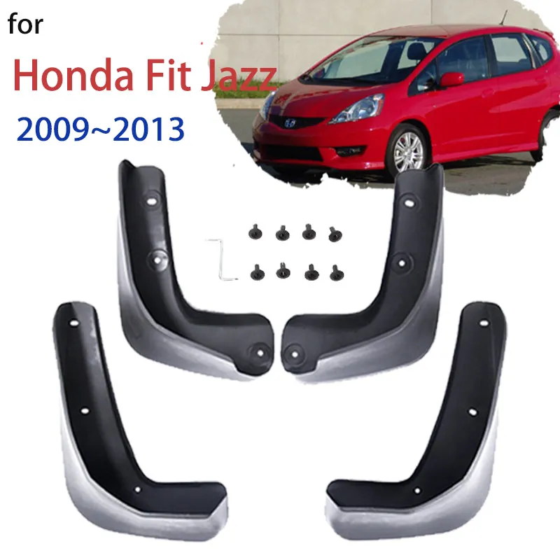 Mud Flaps for Honda Fit Jazz 2009 2010 2011 2012 2013 2nd 2 Gen Mudflap Splash Guard Front Rear Fender Mudguards Car Accessories