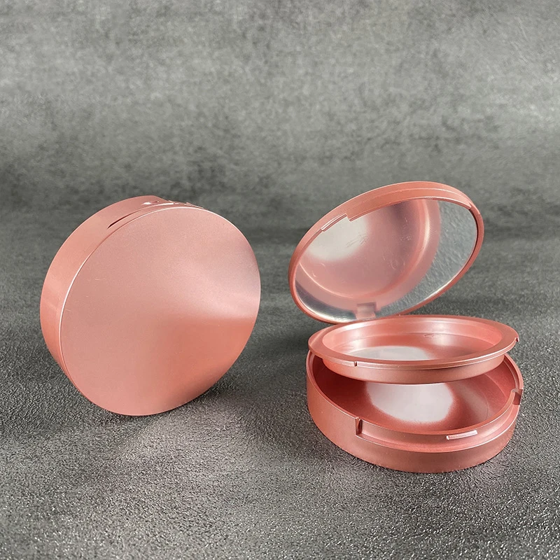 Rouge Box Portable Empty Compact Powder Container Makeup Packaging High Light Powder Compact DIY Blush Box With Mirror