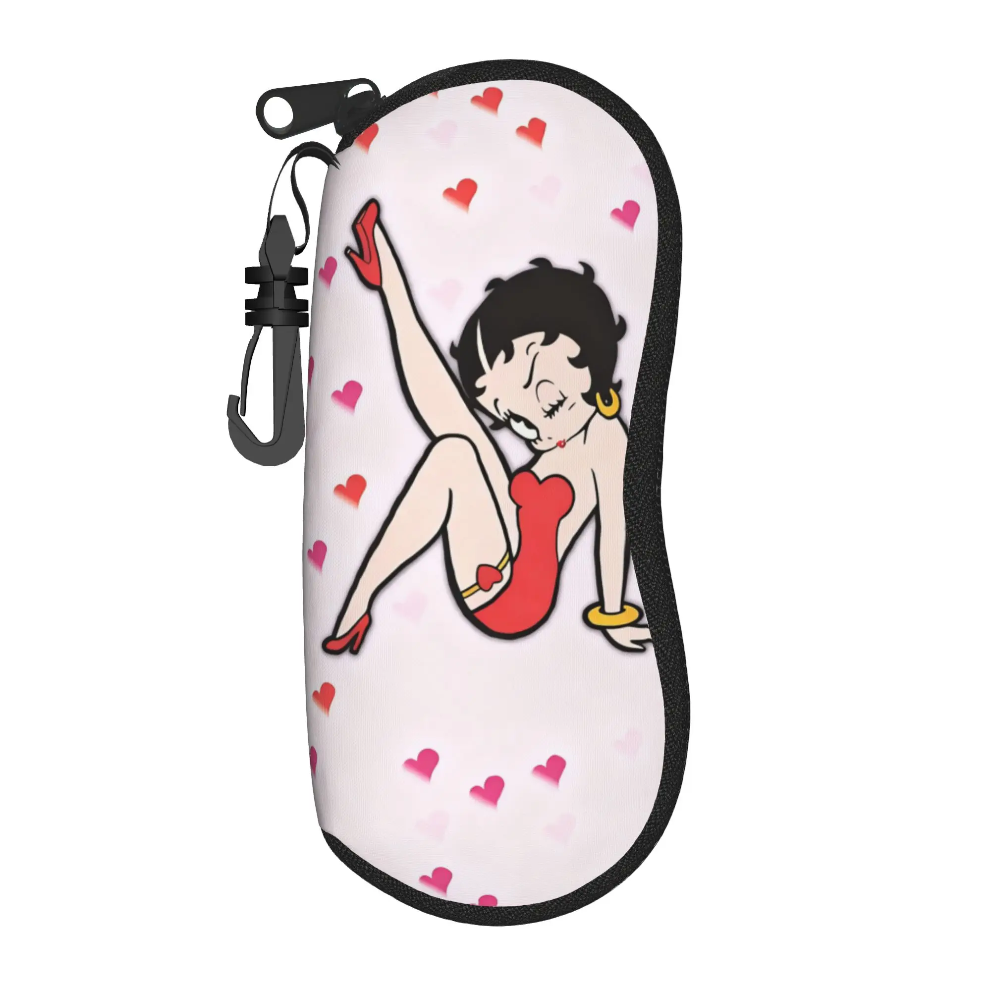 B-Bettys Boops Glasses Case Cover Male Female  Sunglasses Pouch Classic Portable Eyewear Box Outdoor Eyeglass Cases Cover