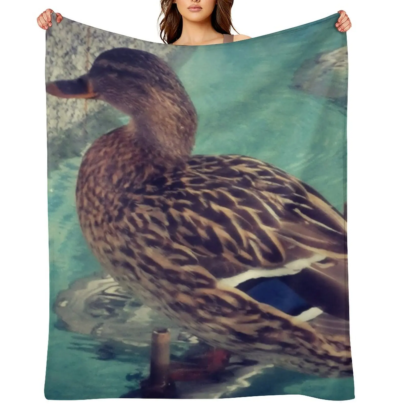 بطانية رمي البطة البرية، شتوية دافئة، بطانيات شعر أنعم #1