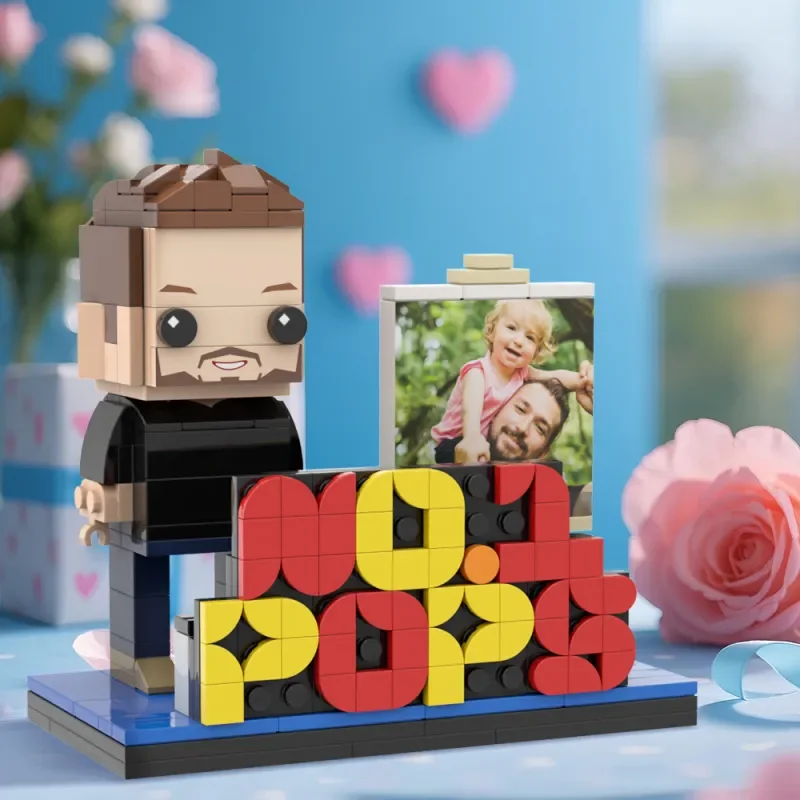 

I LOVE YOU DADDY Custom Brick Figures Perfect Gift Happy Father's Day my custom brickfigures granules photo Building blocks