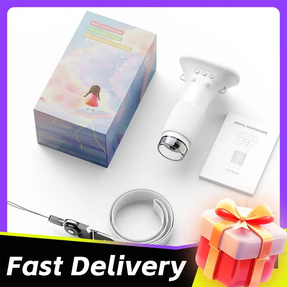 

2.0-inch HD IPS Color Screen Kids Handheld Digital Microscope Portable Microscope Supports HD Photo and Video Recording