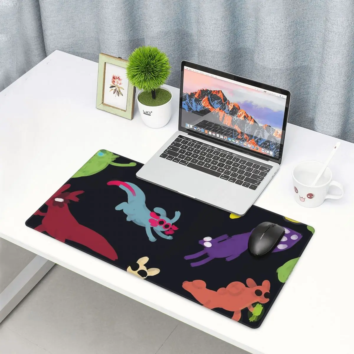 

Large Mouse Pad Rain World Slugcats Pattern Game Gamer PC Laptop Mats Keyboard Carpet ComputerGaming Office Accessories Desk Mat
