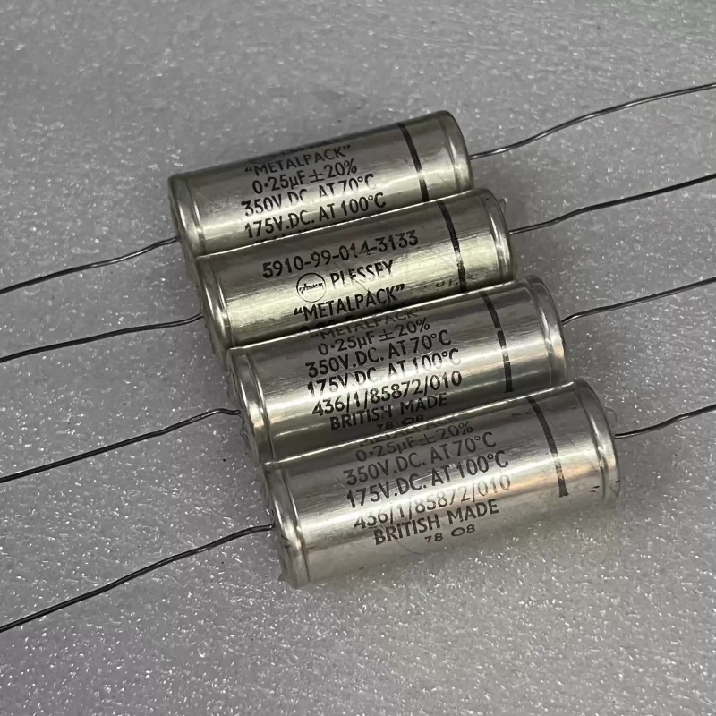 

New PLESSEY TCC sub brand METALPACK 0.25UF 350V DC gallbladder coupling oil immersed capacitor