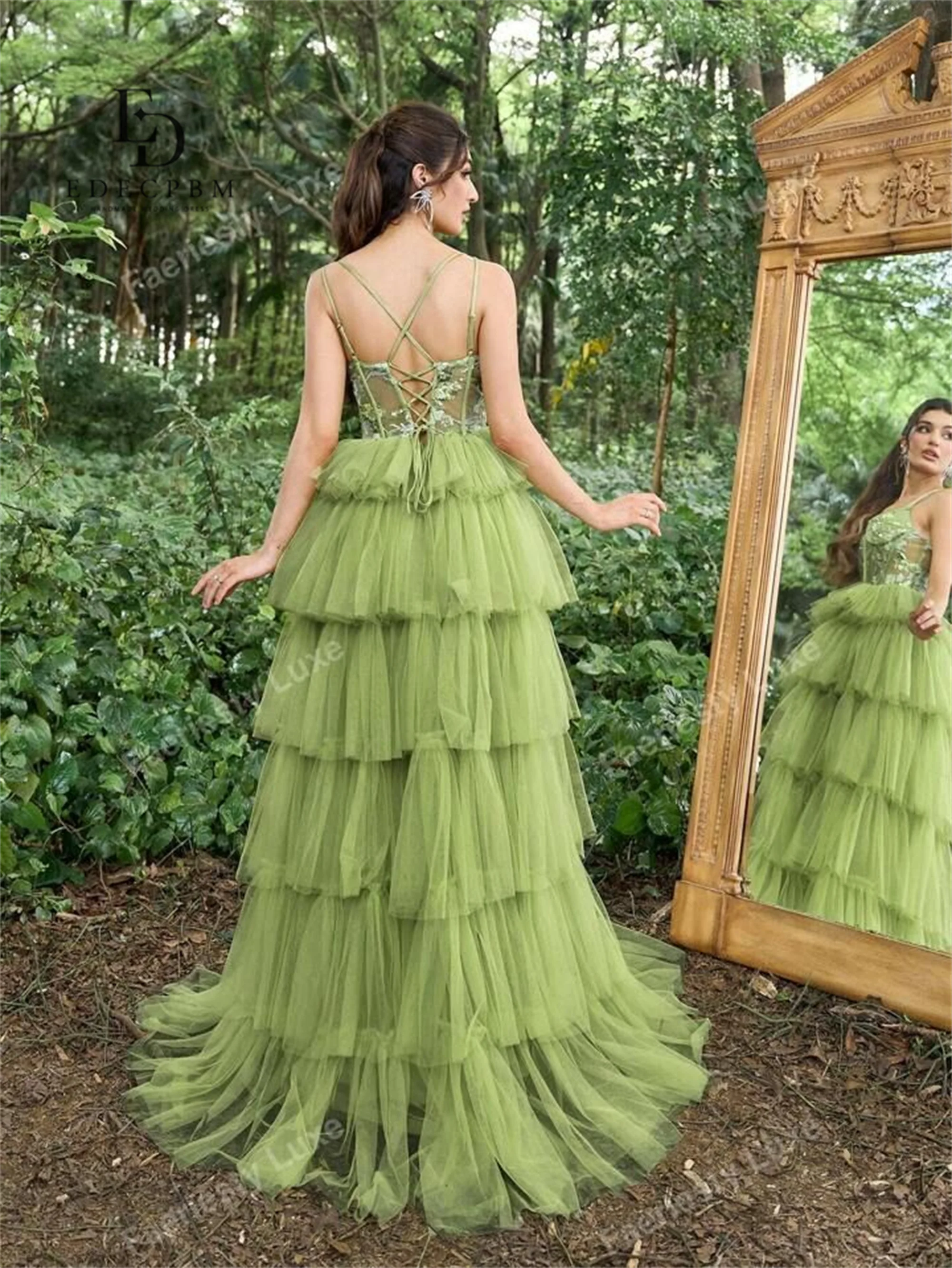 EDECPBM Elegant Party Dresses Woman Green Luxury Evening Dresses 2025 Sweetheart Women's Luxury Evening Dress Brand Customized