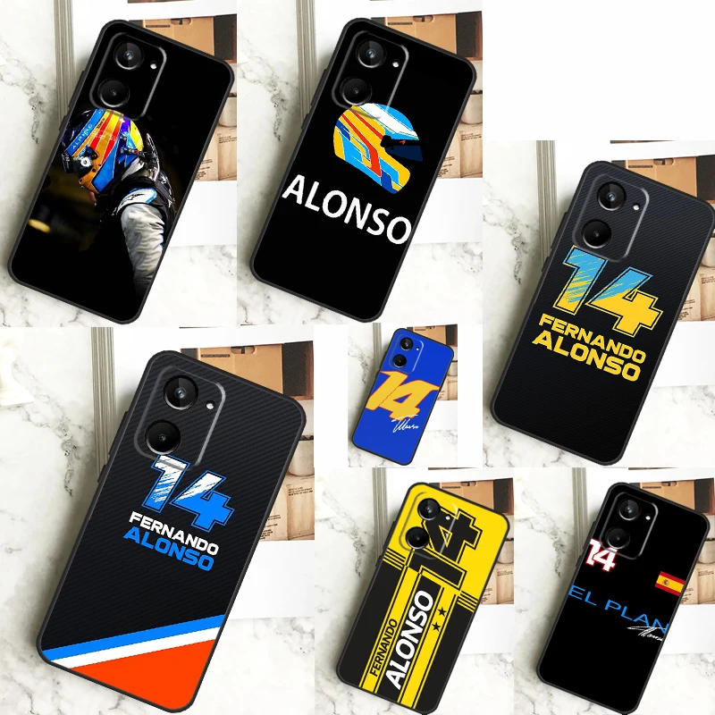 Fernando Alonso Racing For Realme C67 C55 C53 C51 C35 C33 C31 C30 C25s C21Y GT Neo 6 GT5 9 10 11 12 Pro Plus Case