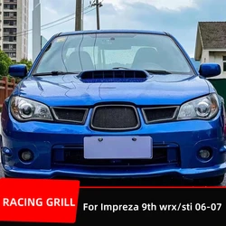 For Subaru Impreza 9th 2006 2007 WRX STI Front Bumper Lower Mesh Grill Grille Cover Trim Carbon Fiber Material Exterior Tuning