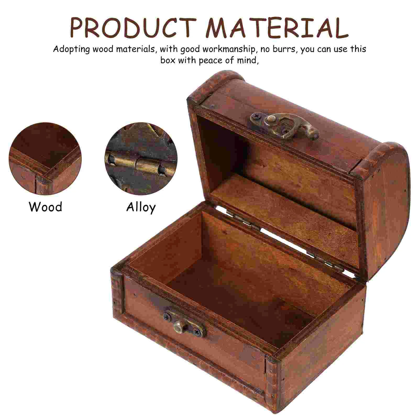 Storage Box Earring Case Jewelry Organizer Boxes Wooden Cases Vanity Retro Decor Bracelets Container Sundries Crib