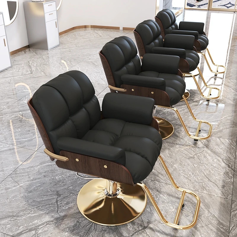 Cómoda silla de barbero nórdica a la moda, sillón de peluquería ajustable Simple, muebles de Pedicura de estética moderna