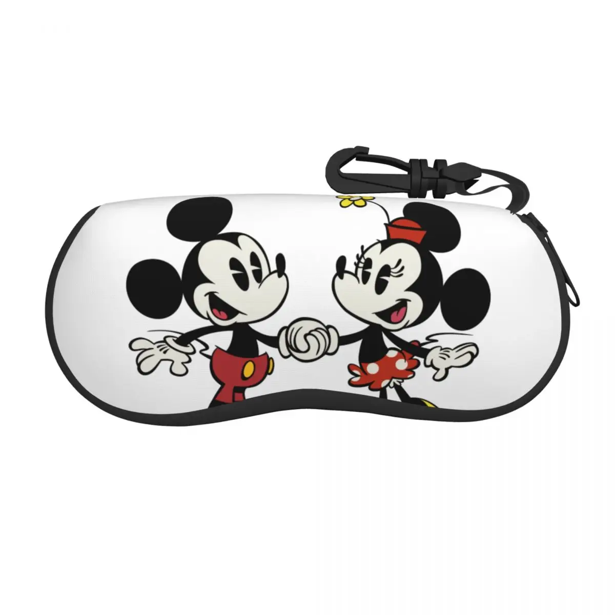 

Mickey And Minnie Holding Hands Glasses Case Waterproof Reading Storage Box Office Glasses Box