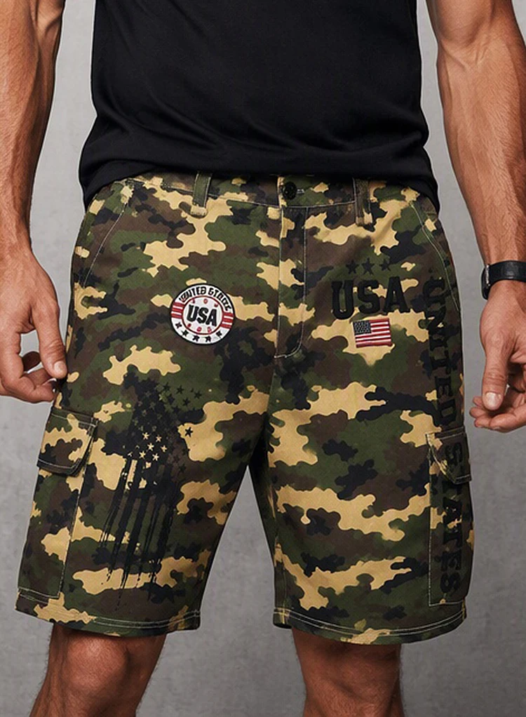 Corteiz Cargo Pant - Pantalones cortos tipo cargo de camuflaje