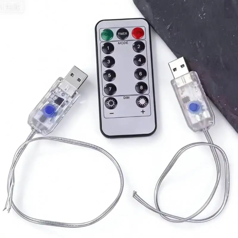 5V USB LED Dimmer 8 Modes Controller LED String Mesh Curtain Lights Remote Control Christmas New Year Colorful Decoratio Dimmer