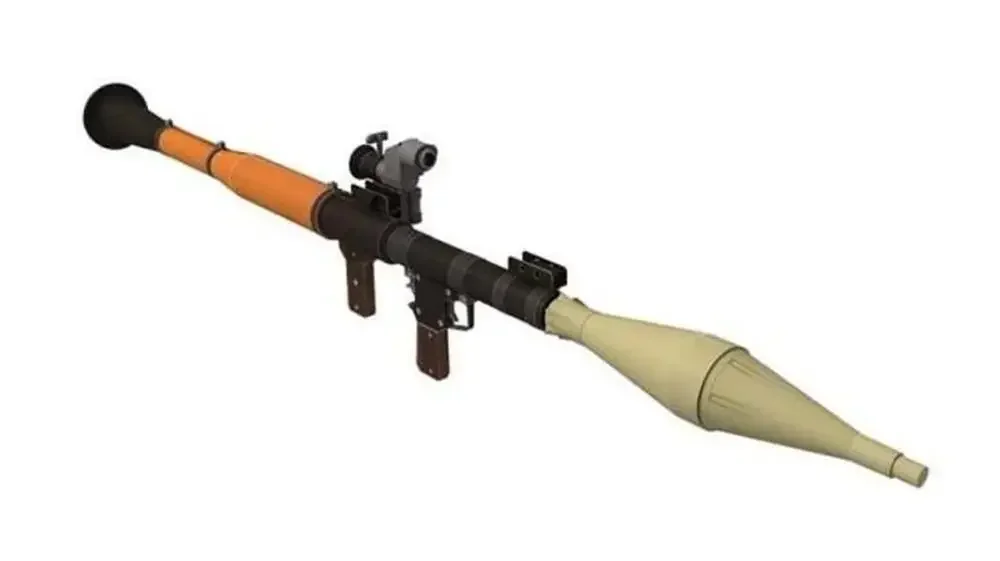 Rocket Launcher 3d Paper Model Kit Rpg7 Alta Qualidade 1:1 Escala