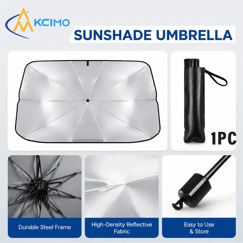 1Pc Car Windshield Sunshade Umbrella High Density Reflective Fabric Heat Insulation Sun Protection For Auto Front Window