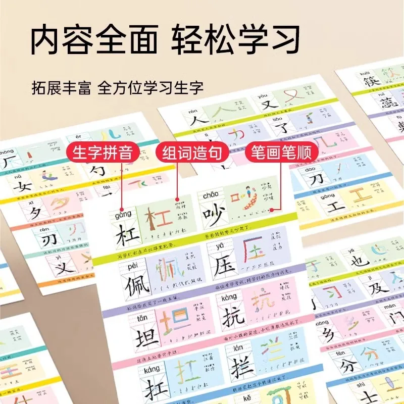 King of Literacy 3000 Words, Pictographic Version, Children's Character Recognition Enlightenment, Early Education Books