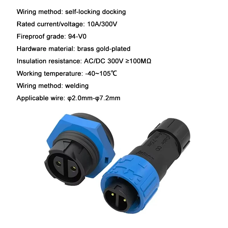 WaterproofM162/3PinSelf-lockingAssemblyPowerConnector10A4PinMaleFemaleConnectorsOutdoorStreetLightWirePlugIP67-AliExpress