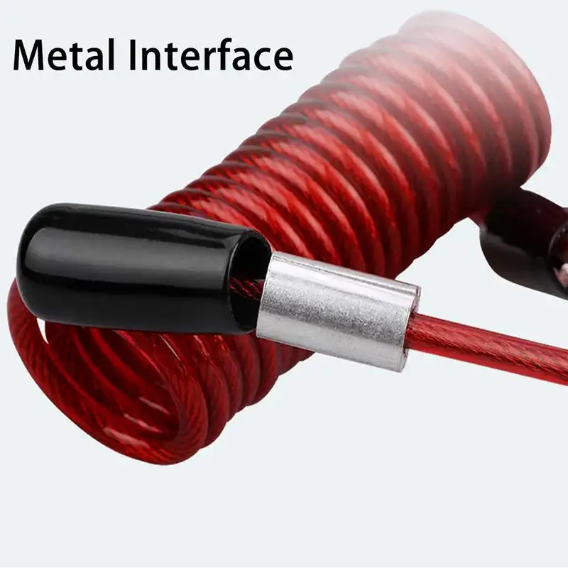 1.2 متر سلامة مكبح قرصي خوذة سلك دراجة قفل حبل مكافحة سرقة الأمن تذكير دراجة نارية الربيع كابل #6