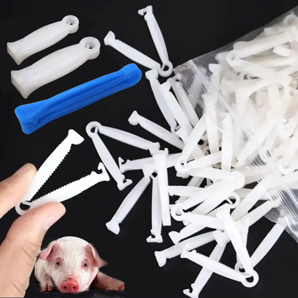 Clips de cordón umbilical para evitar cerdos, vacas, ovejas, tallo umbilical, efecto abrazadera de cordón para ombligo, granja, ganado, razas, animales de compañía, succión