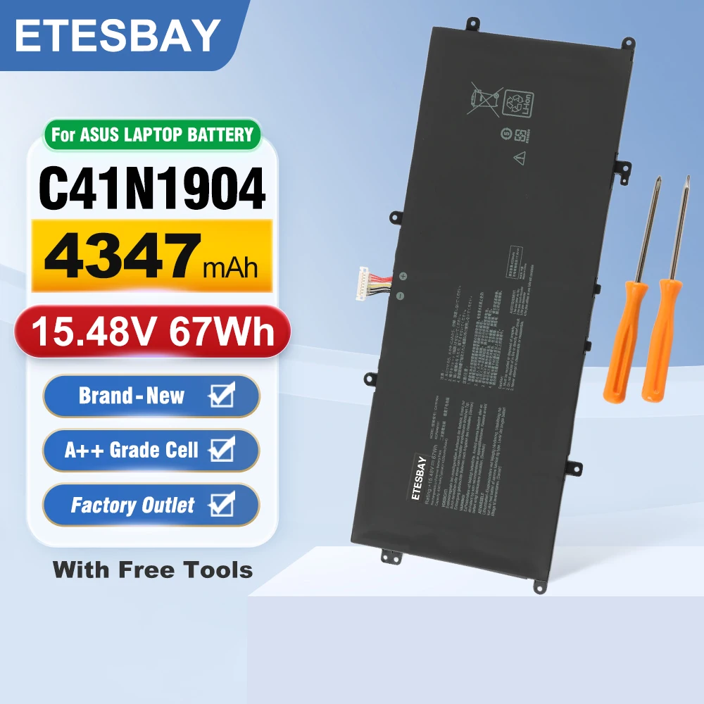 

ETESBAY C41N1904-1 C41N1904 Аккумулятор для ноутбука ASUS ZenBook 14 UX425UA UM425IA UX425EA UX425JA BX325JA UX325EA UX325JA UX363EA