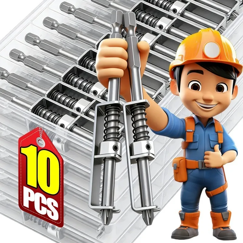 

10/1 шт. Универсальные пружинные насадки для отверток, износостойкие, с защитой от падения, для механиков