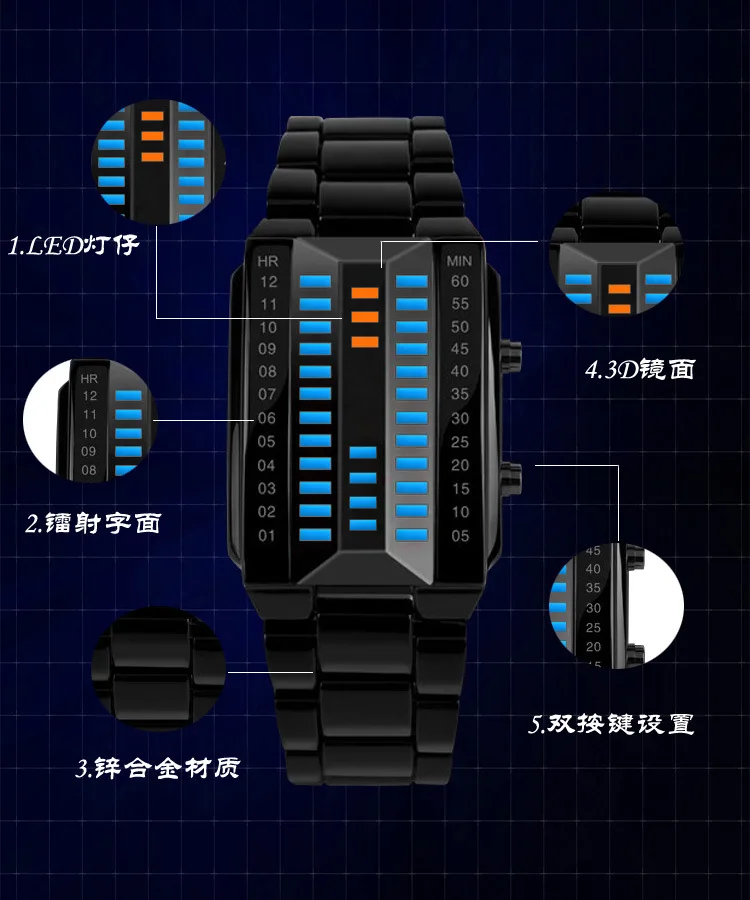 男性と女性のための電子多機能時計,新しいコレクション,バイナリファッション,スポーツ,2022