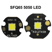 SFQ65 4x Core 3V 20A 5000 Lumens Long Throw SMD 5050 LED on KDLITKER DTP Copper MCPCB Flashlight DIY