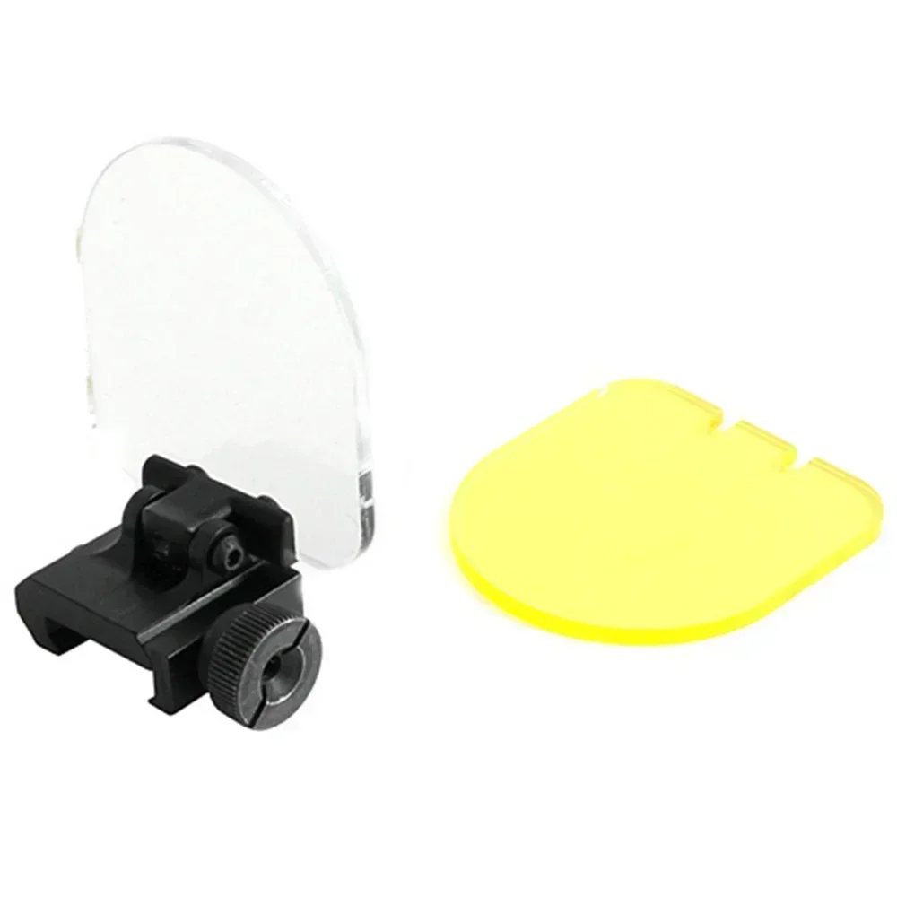 Flip up escopo montagem ponto vermelho vista transparente lente protetor capa brinquedo arma rifle escopo acessórios