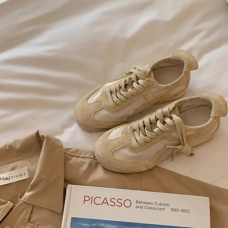 

Leather soft sole breathable versatile flat bottom women's 2026 summer board shoes casual sports shoes