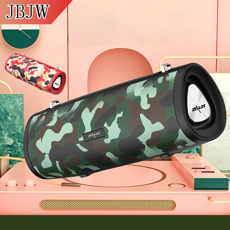 

S38 20W High-power Portable Outdoor Subwoofer Double Magnetic Speaker Surround Bass Bluetooth Speaker Shoulder Strap Loudspeaker