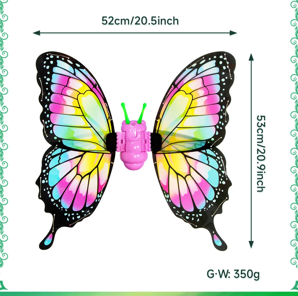 Creative Party Performance Props Electric Butterfly Wings Spring Animal Insect Back Decoration Party Halloween Props