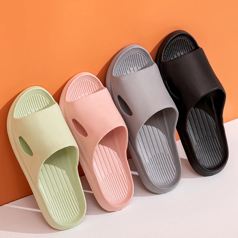 New Home Slippers for Men and Women Summer Non-slip Home Slippers for Couples Bathroom Slippers